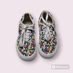 Vans Kids Low Lace Up Floral Shoes Size 13